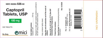 Captopril 100mg 500ct   Label